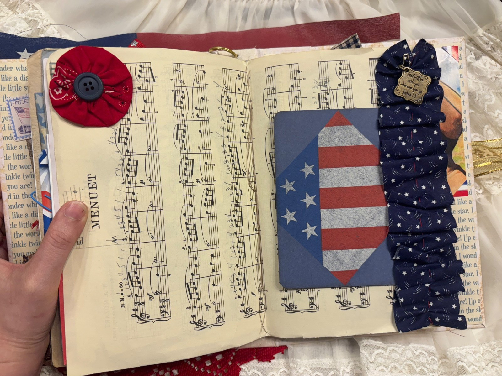 4th of July 🇺🇸 Patriotic America 250 YEARS! Junk Journal handcrafted
