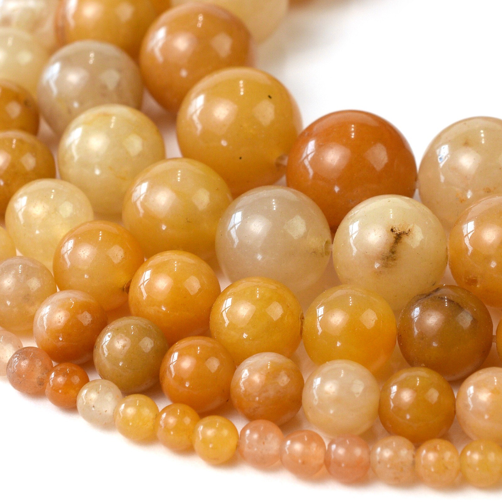 Yellow Aventurine Beads Round 15” Strand Gemstone 4mm 6mm 8mm 10mm 12mm