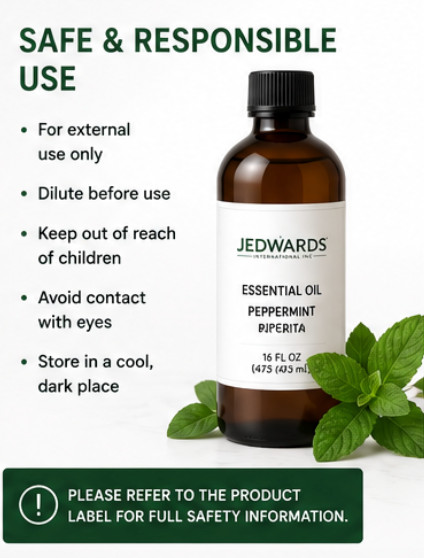 Jedwards Essential Oils Eucalyptus Tea Tree Lavender Peppermint Choose Type Size