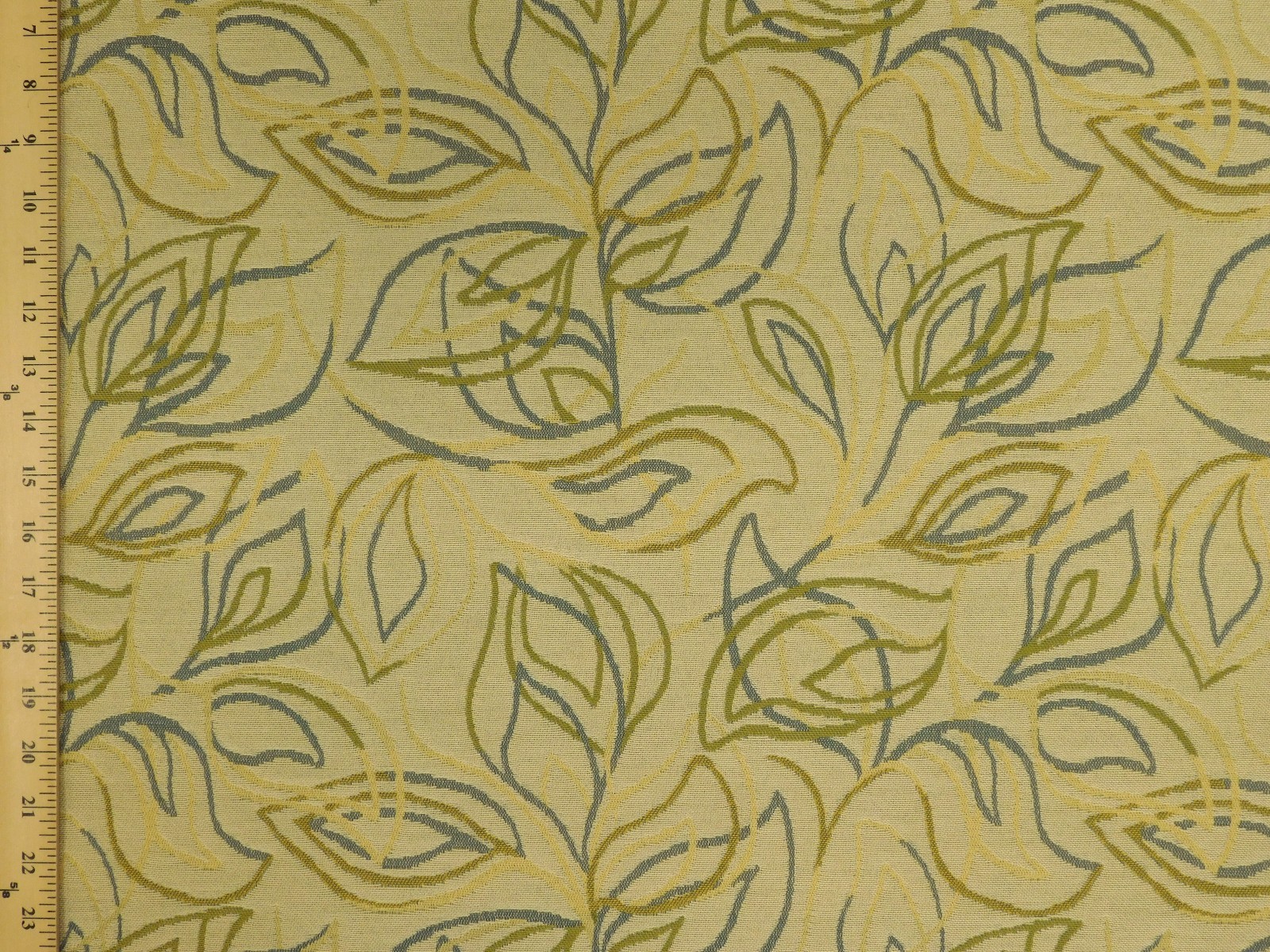 Crypton Mayer Amadeus natural aqua modern art Contemporary Upholstery Fabric