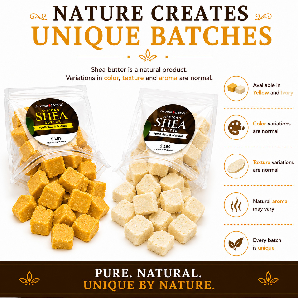 Raw African Shea Butter Yellow Wholesale 100% Pure Natural Organic Unrefined Lot