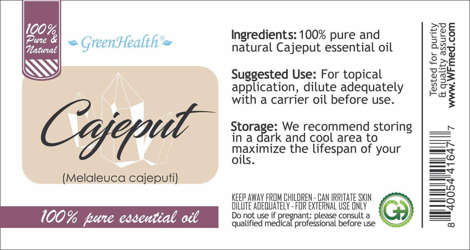 15 ml Cajeput Essential Oil (100% Pure & Natural) – GreenHealth