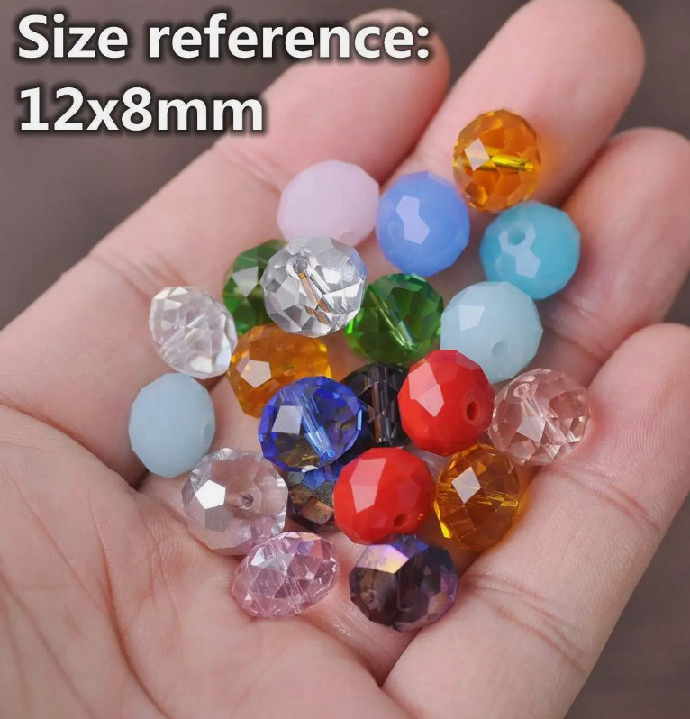 4mm 6mm 8mm 10mm 12mm Rondelle crystal Loose spacer beads Jewelry Making Crafts