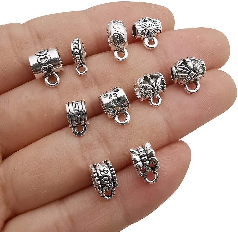 Bail Tube Beads & Spacer Charms: 100 Pcs for Stunning DIY Jewelry Projects