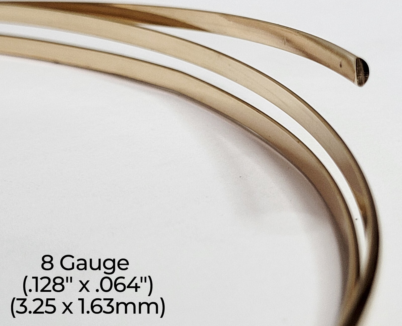 14/20 Yellow Gold-Filled Wire | Half Round | Dead Soft | 6-24 Gauge | 1-10 ft
