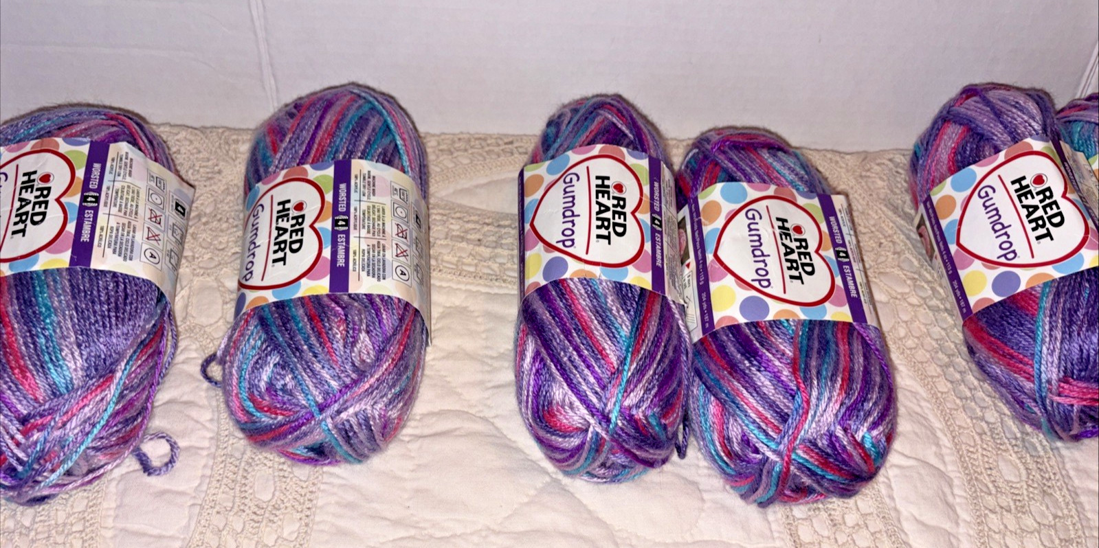 Red Heart Gumdrop Grape See Description 9 Skeins