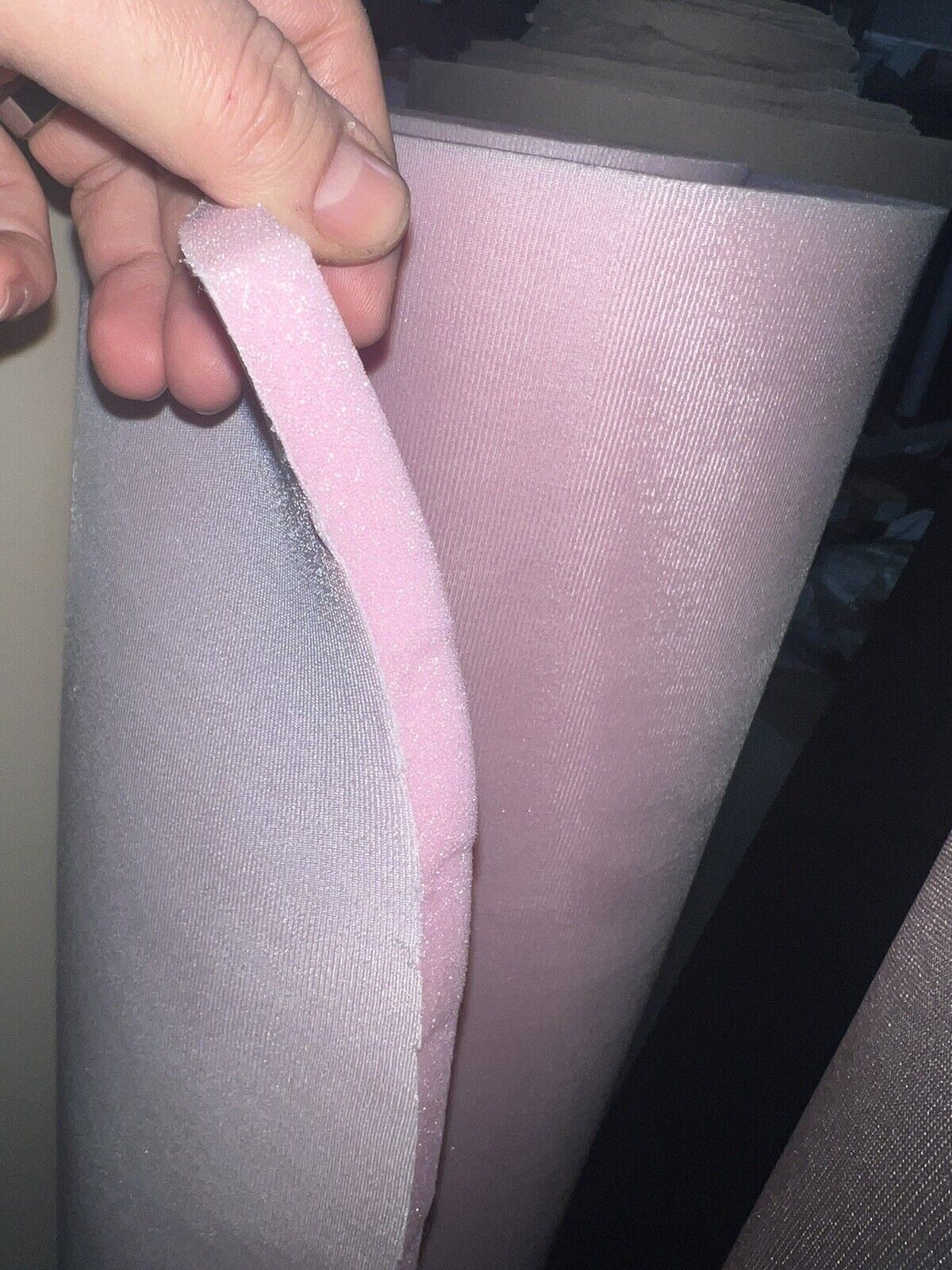 Pink Sew foam Upholstery first quality 1/2″ craft Padding W/Scrim Backing 55″