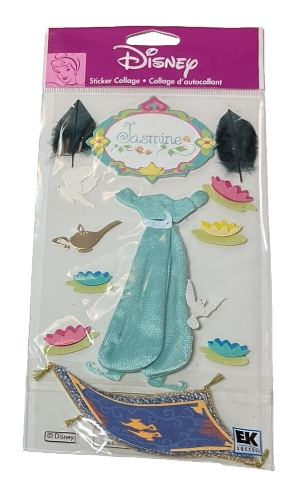 Jasmine Fabric Costume Disney Jolee Boutique Dimensional Scrapbook Sticker