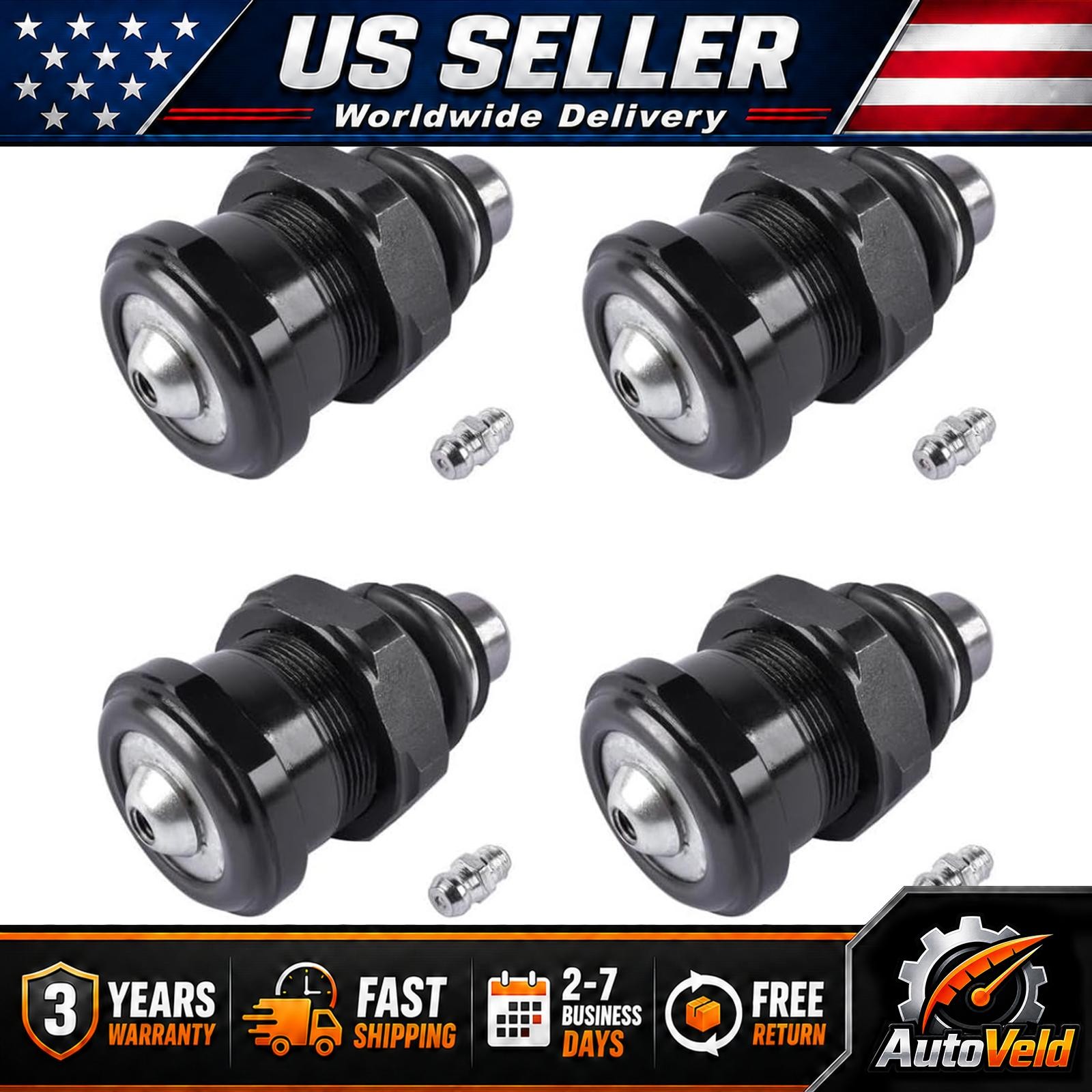 For 2014-2023 Polaris RZR XP Set of 4 Kryptonite Death Grip Ball Joint KRZRBJ10