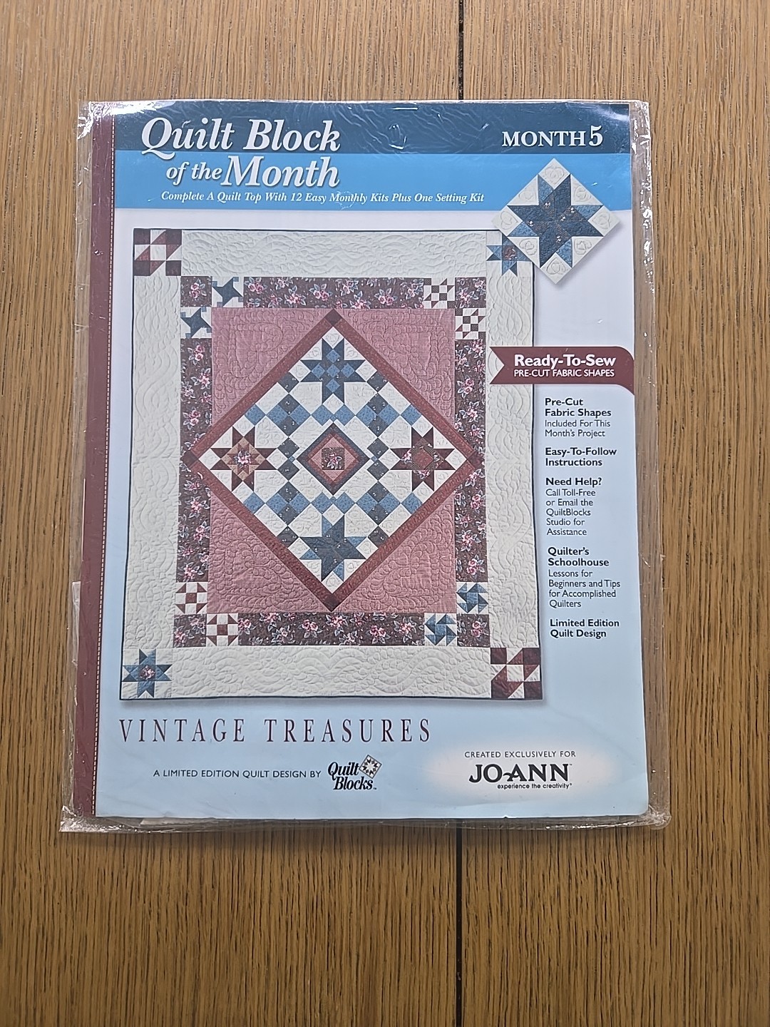 Joann Fabrics Quilt Blocks Quilt Of The Month Vintage Treasures Blocks 1-12