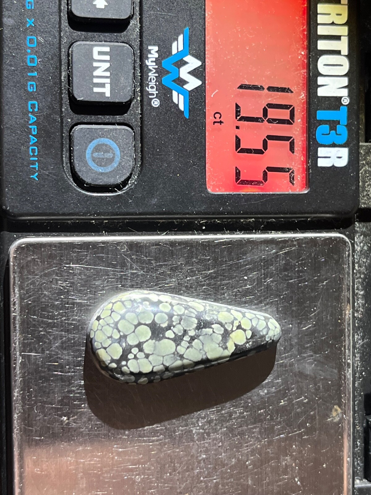 Tree Frog Variscite mine 19.55 ctw Pear Tear drop Cabochon NV, USA