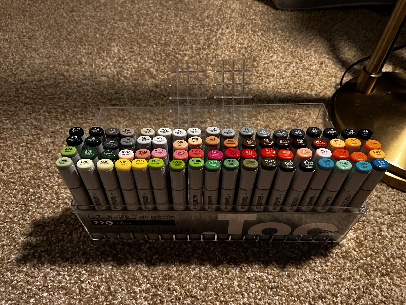 Copic Sketch 72C Multicolor Marker Set, 72 Markers in Plastic Case