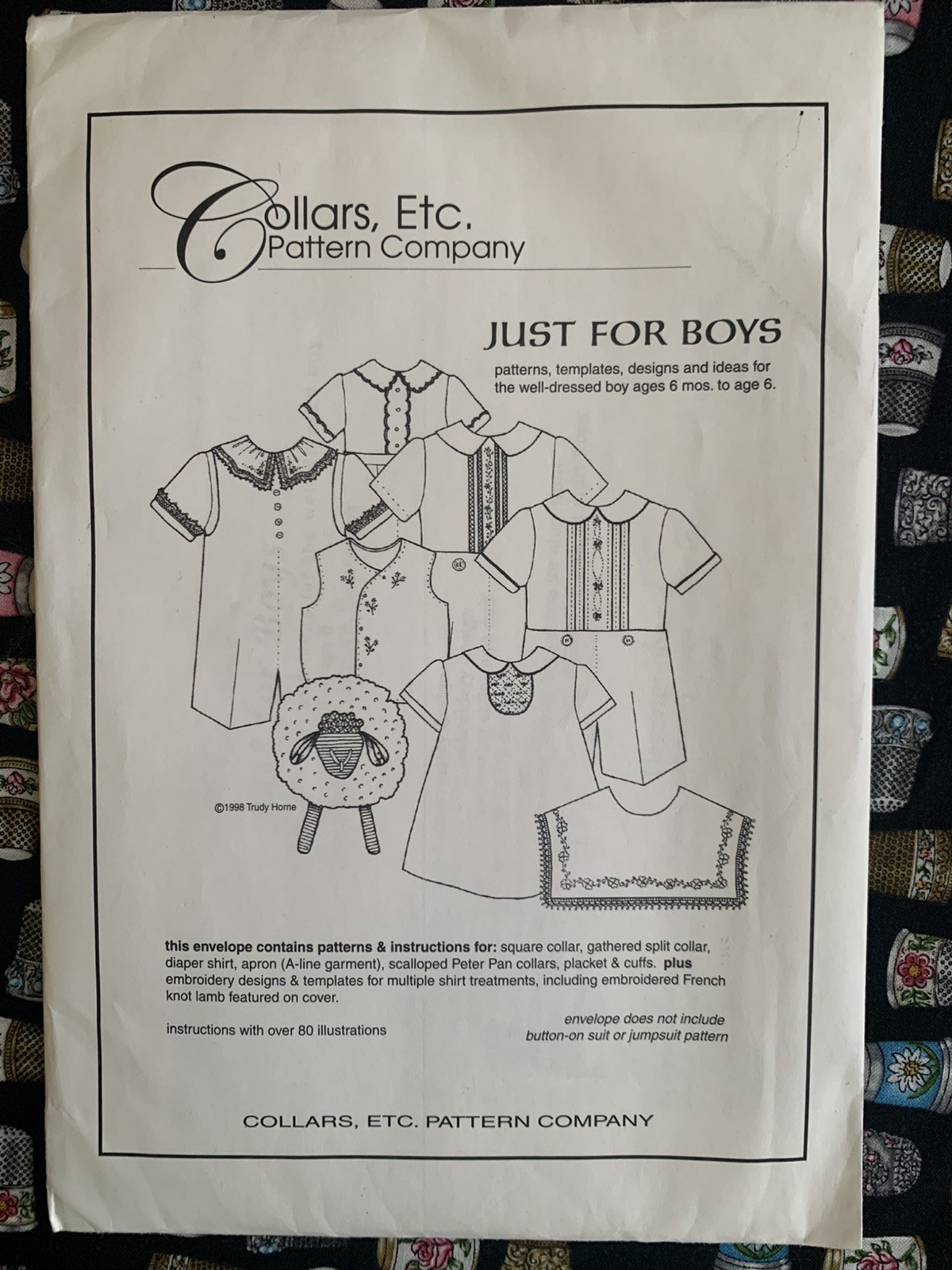 *OOP/HTF* Collars Etc “just For Boys” Size 6 Months To 6 Years. Pattern UC/FF