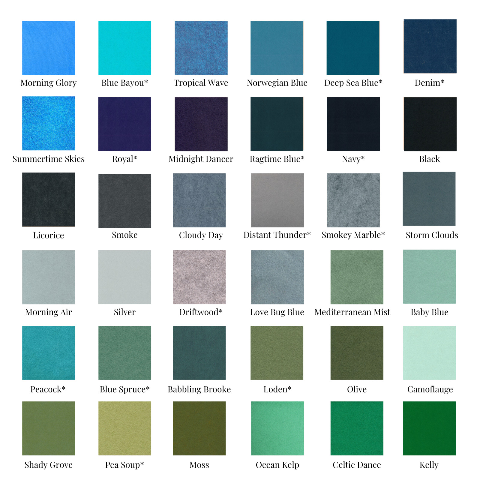 Hand Washed Merino Wool Blend Felt 9″X12″ Sheets / Choose 10 Sheets