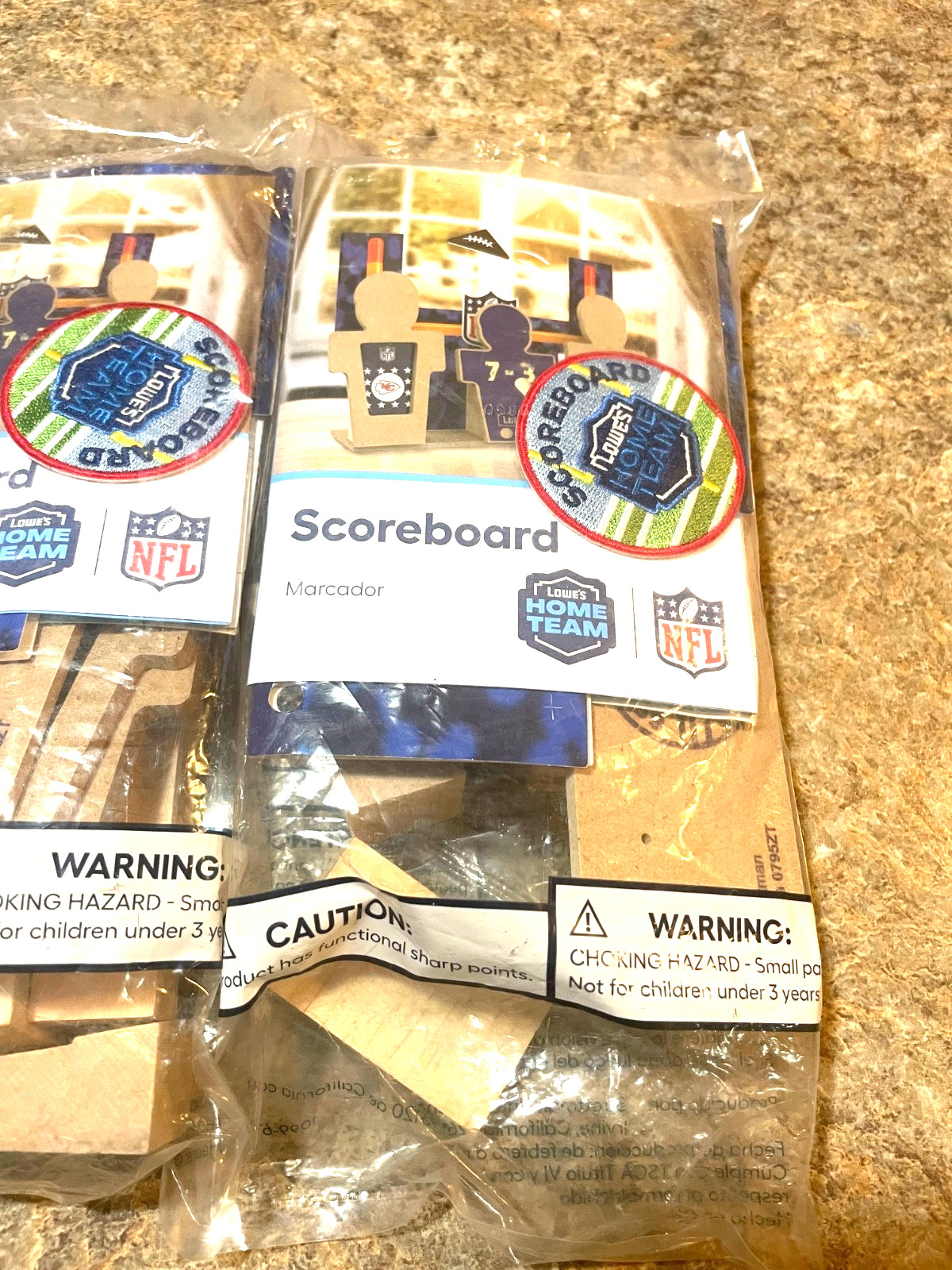 Lot (3) Lowe’s Kids DYI Craft NFL Scoreboard w/ Patch September 2025