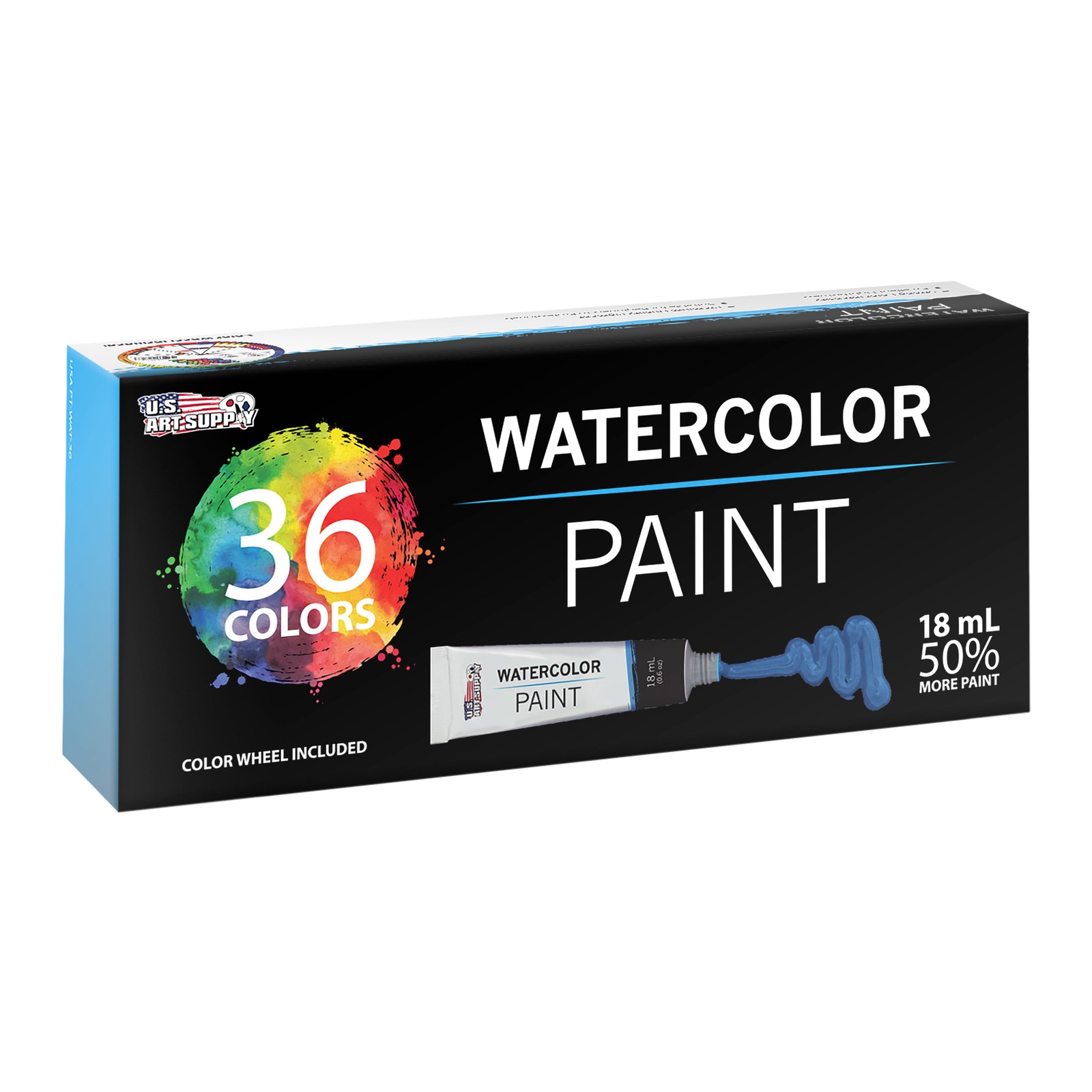 Professional 36 Color Art Watercolor Paint Set, 18ml Tubes Craft Artist Painting