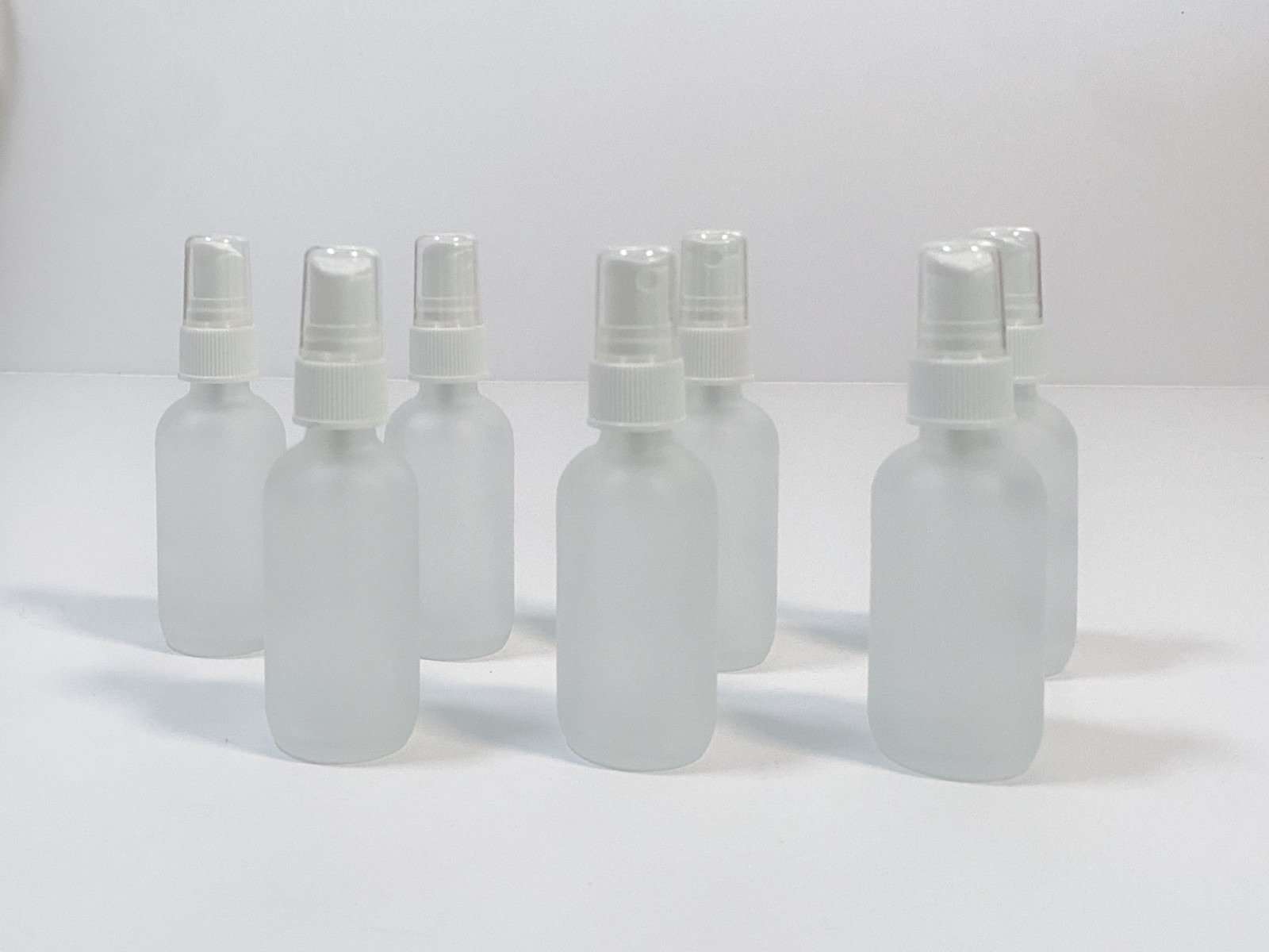 6 Frosted glass spray bottles for aromatherapy 2 oz – 1 free bottle free labels