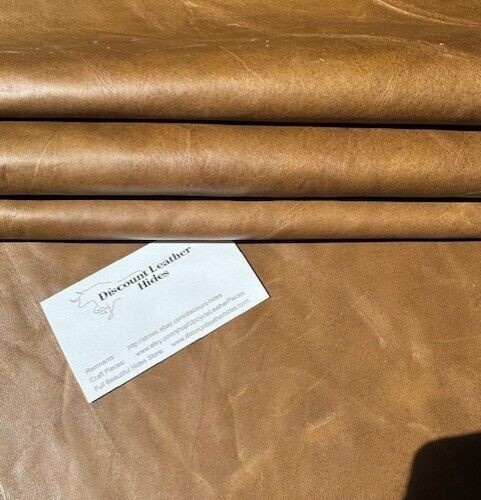 Slick Nick Brown wax/oil topcoat Discount Leather Hides 1.0mm ZA21