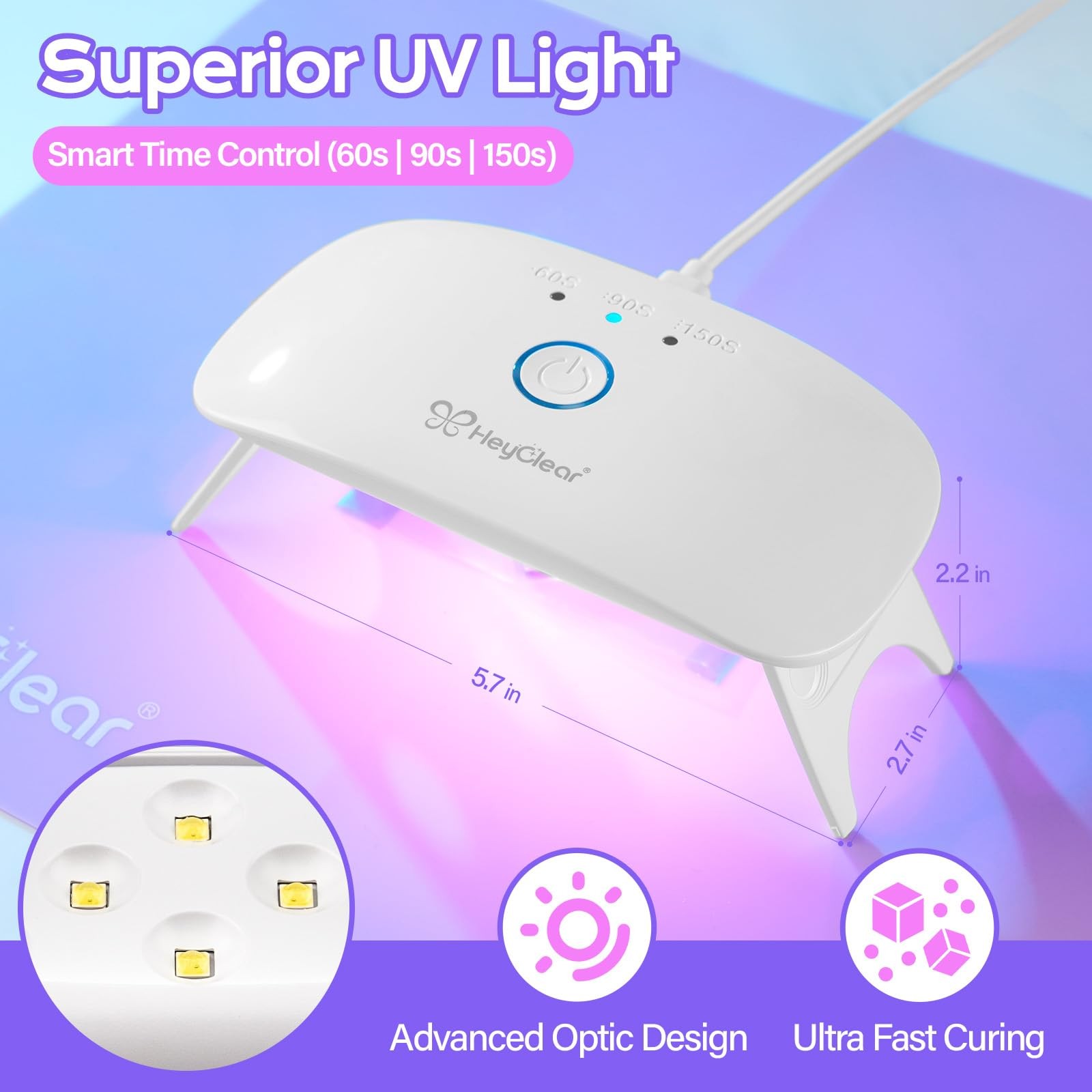 UV Resin Kit with Light -200g Crystal Clear, Hard Resin UV Light Fast Curing