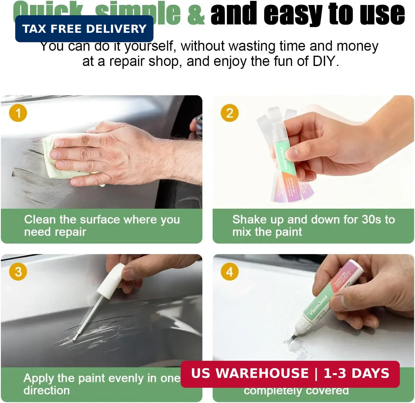 Touch Up Paint Pen For Ford B3 M7440 Atlas Blue Metallic Touch Up Paint