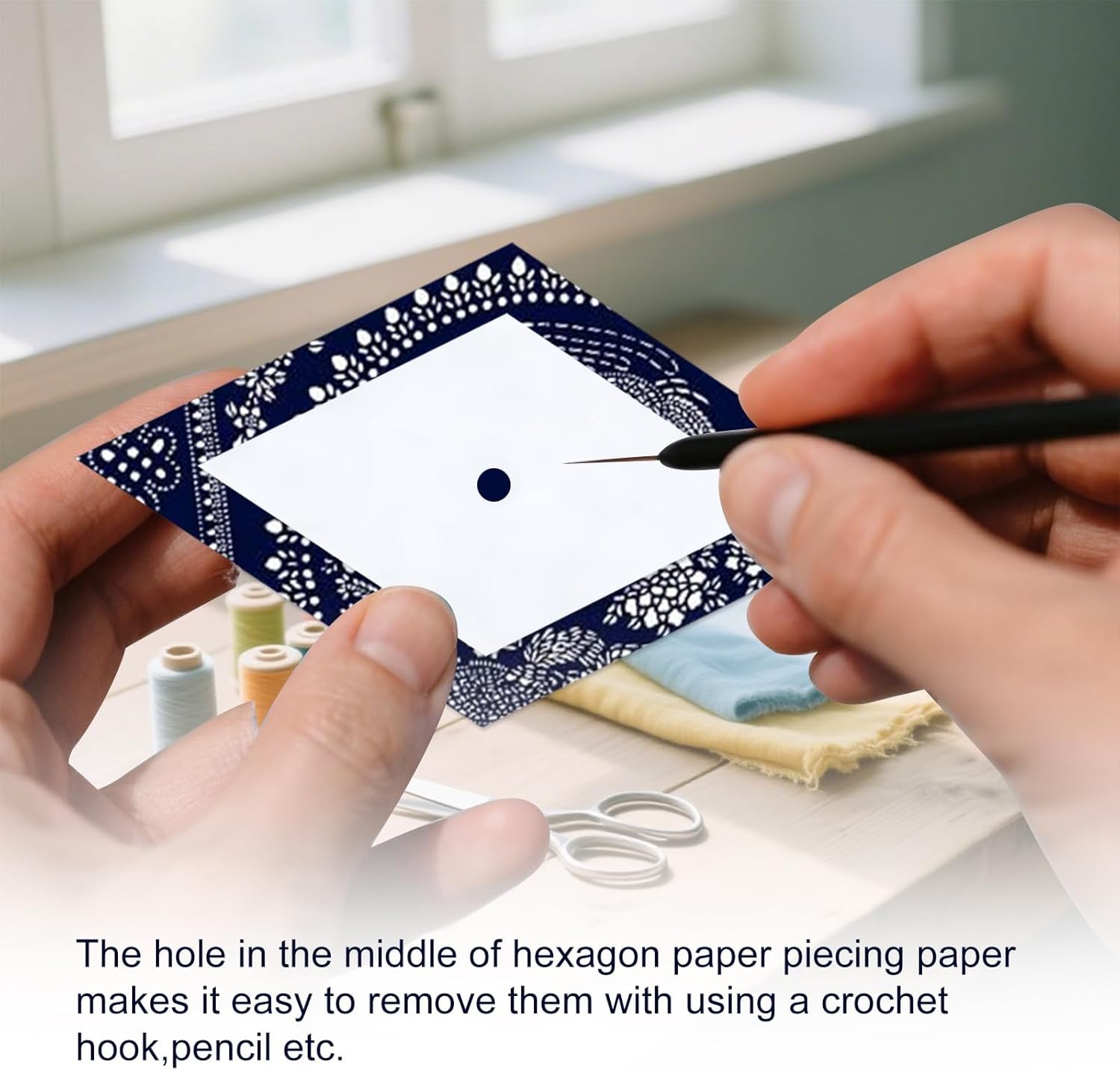 480pcs Paper Piecing Paper for Quilting Diamond 60 Degrees (1″, 1.5″ and 2″ Quil