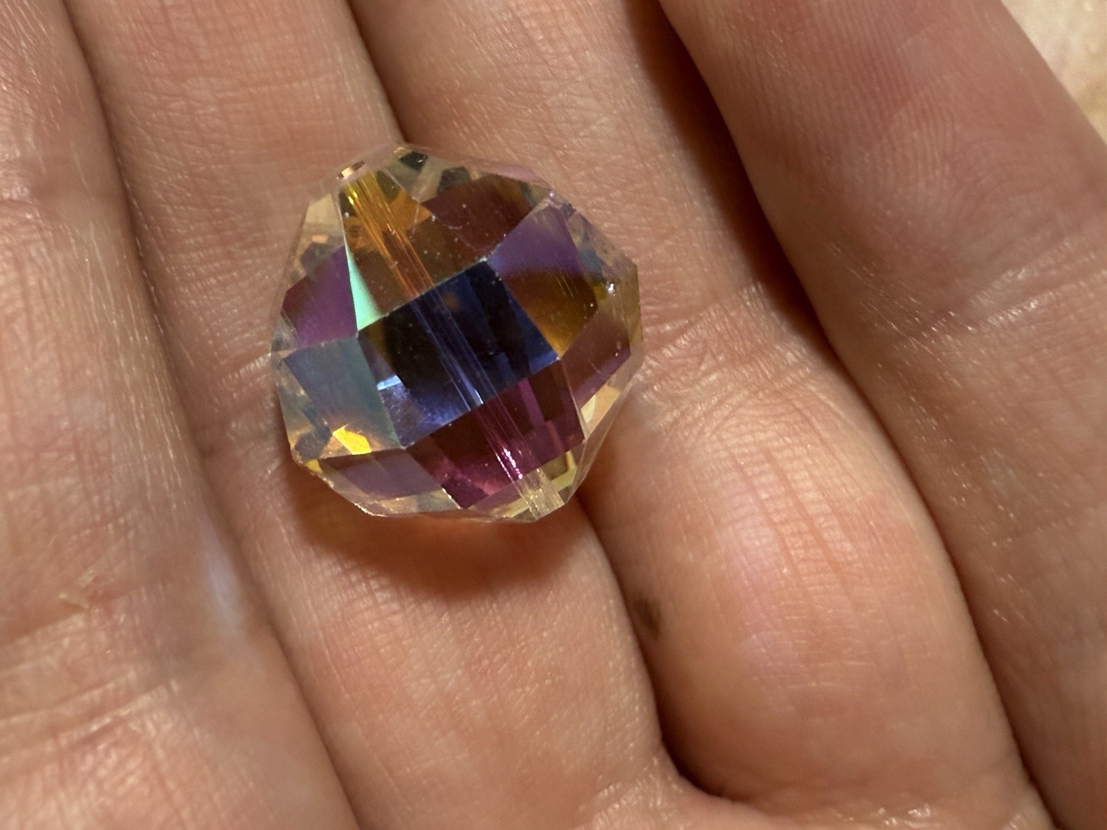Vintage Swarovski – 16mm Round Cut Beads #346 – Crystal AB