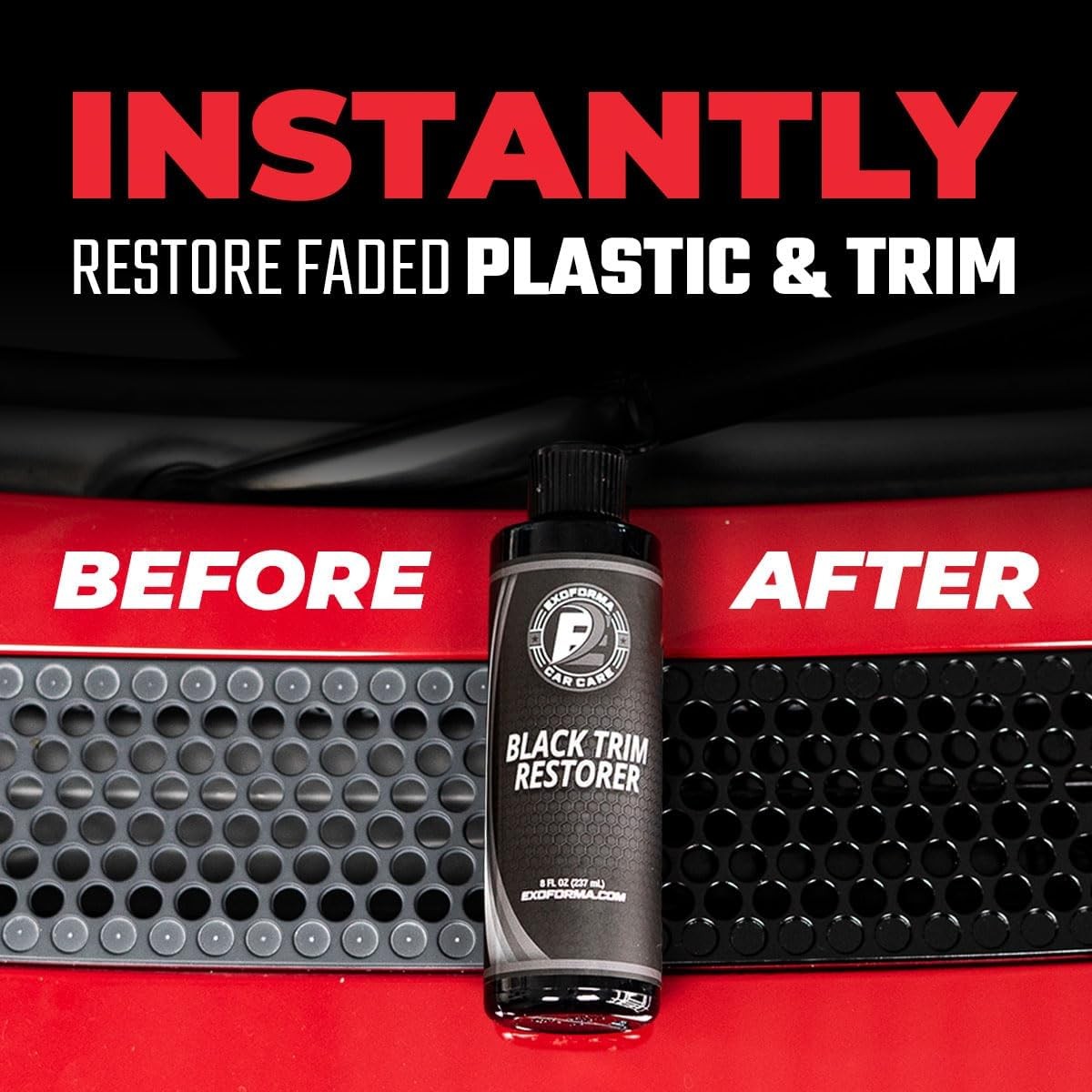 Black Trim Restorer, Car Truck Black Trim Restoration, Protects Against UV Rays