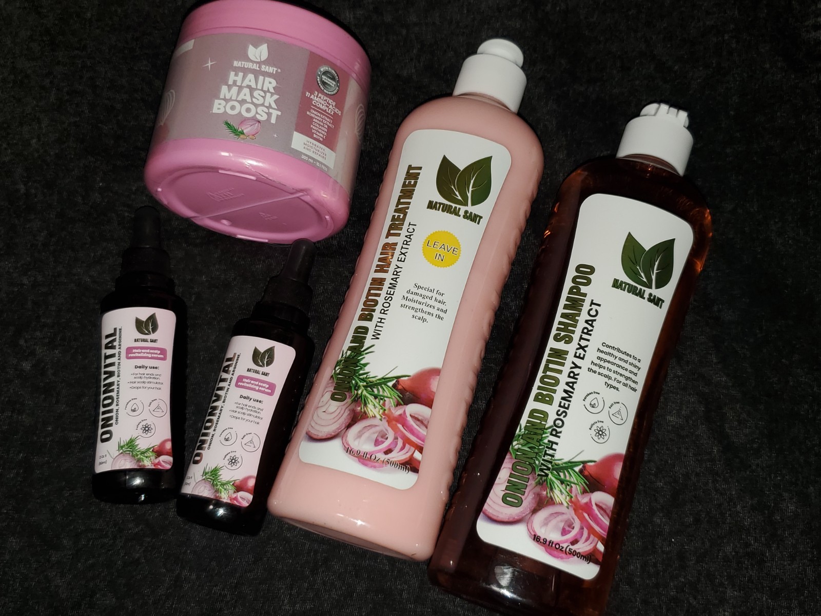 Natural Sant Complete Hair Growth & Repair Set – Revitalizing Onion, Rosemary &