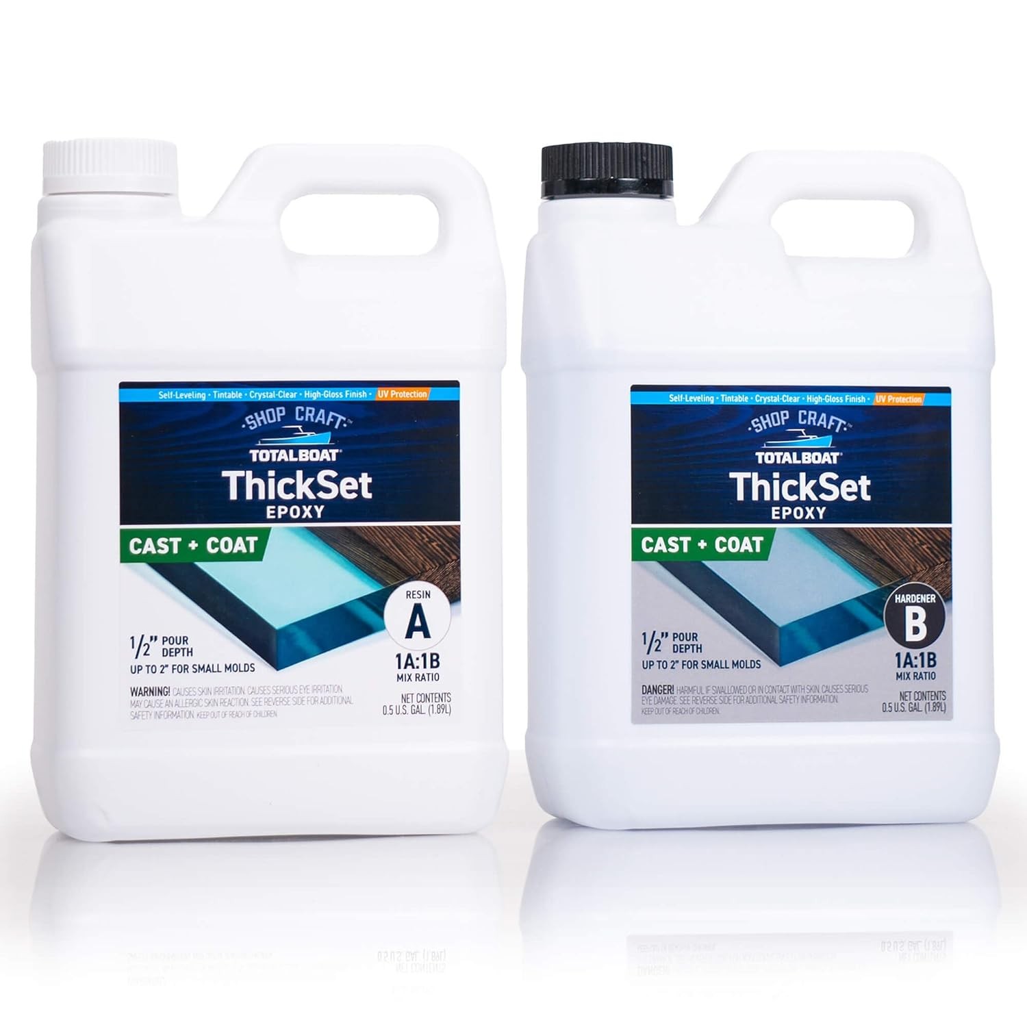 TotalBoat Thickset Deep Pour Epoxy Resin Kit Crystal Clear