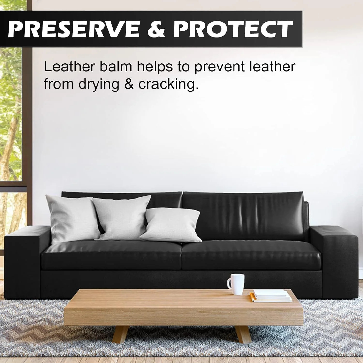 SEISSO Leather Recoloring Balm, Leather Repair Kit for Furniture, Leather Scratc