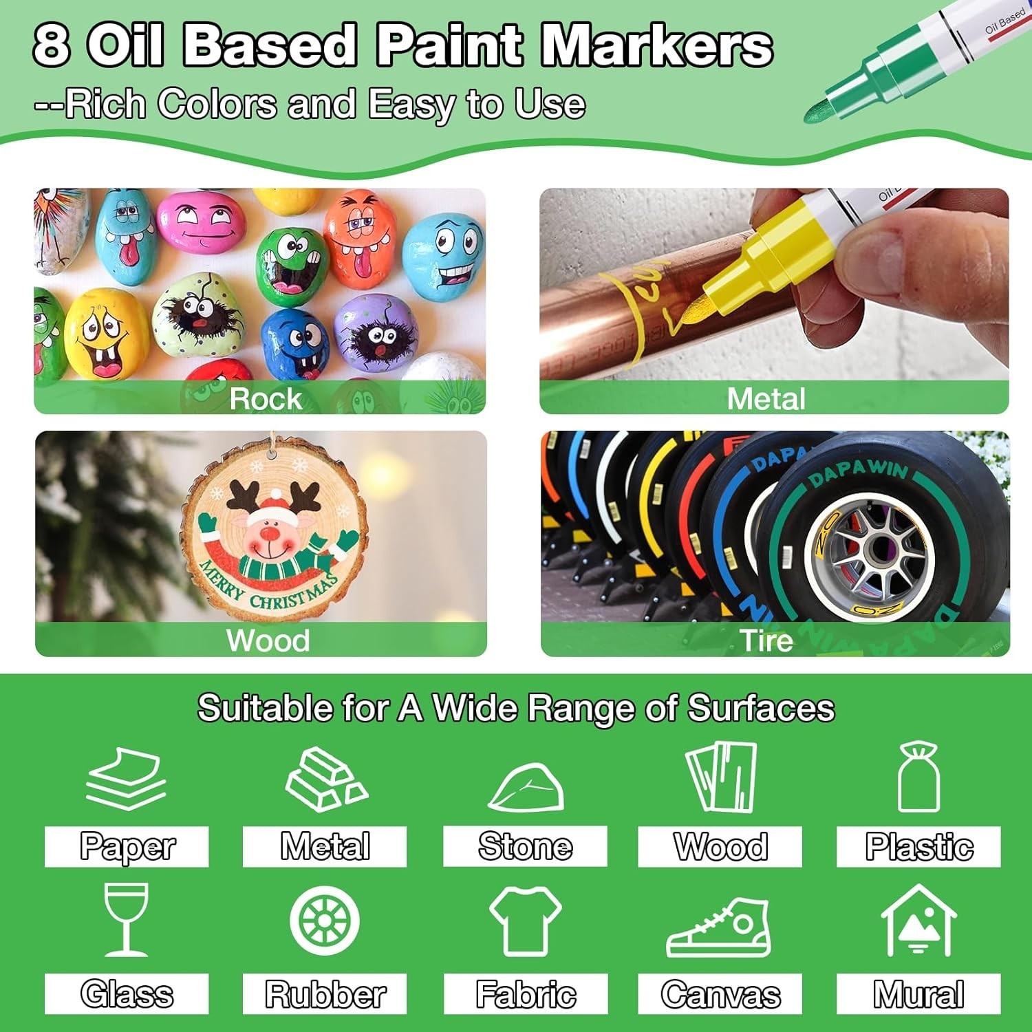 Fabric Markers Permanent Pens Paint Clothing Textile Dye T-Shirt Shoes DIY Set