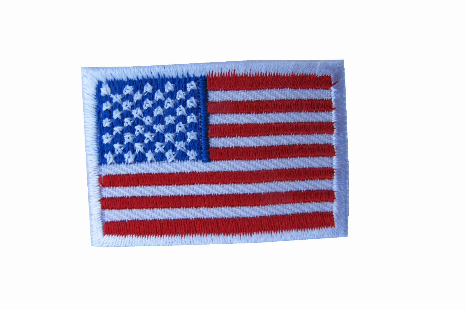 American Flag,US Flag White Border Embroidery Iron On Patch-Small 1 5/8″