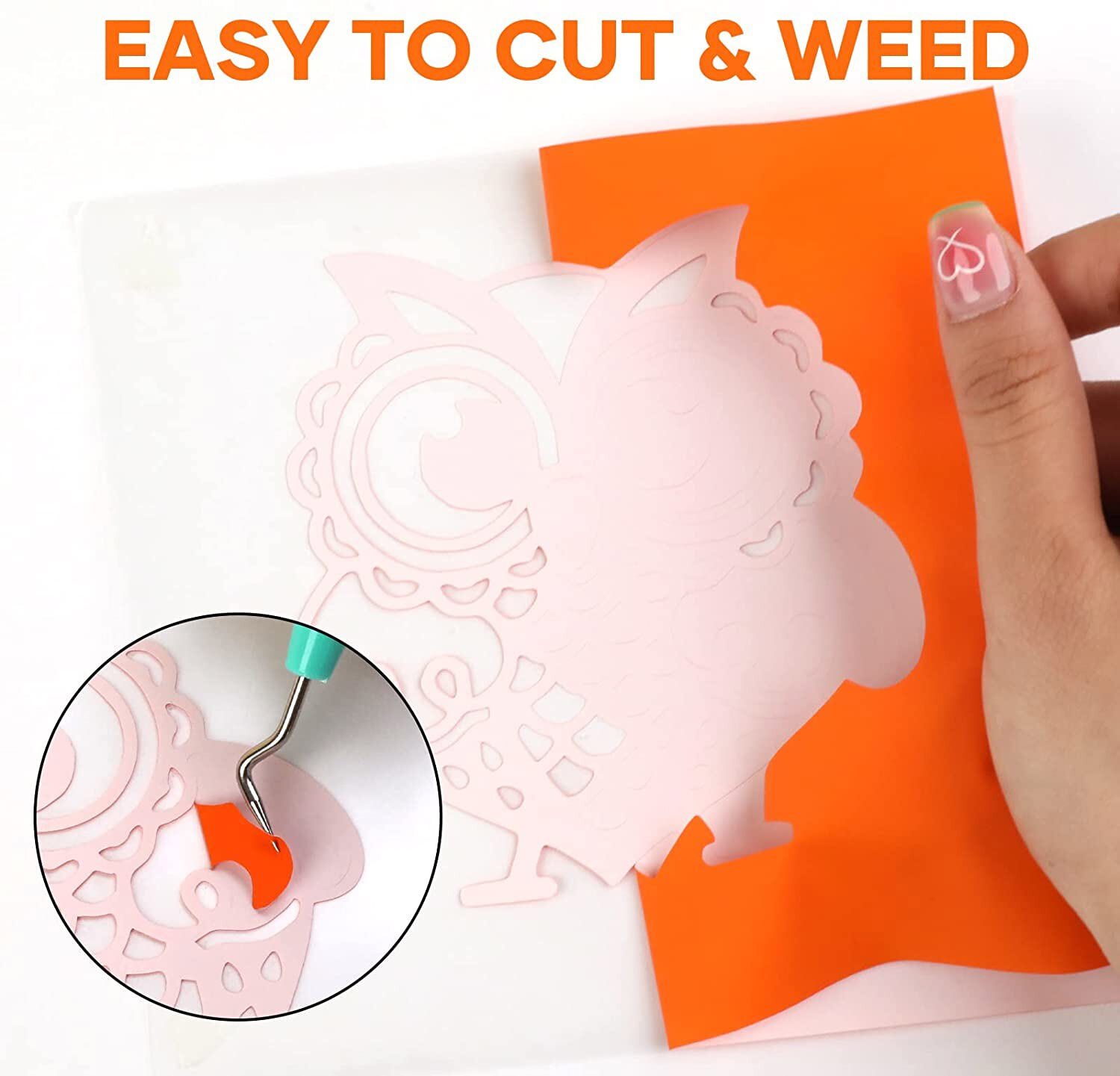 HTV Heat Transfer Vinyl Bundle – 20 Pack 12” x 3FT Easy Cutting Iron on Vinyl
