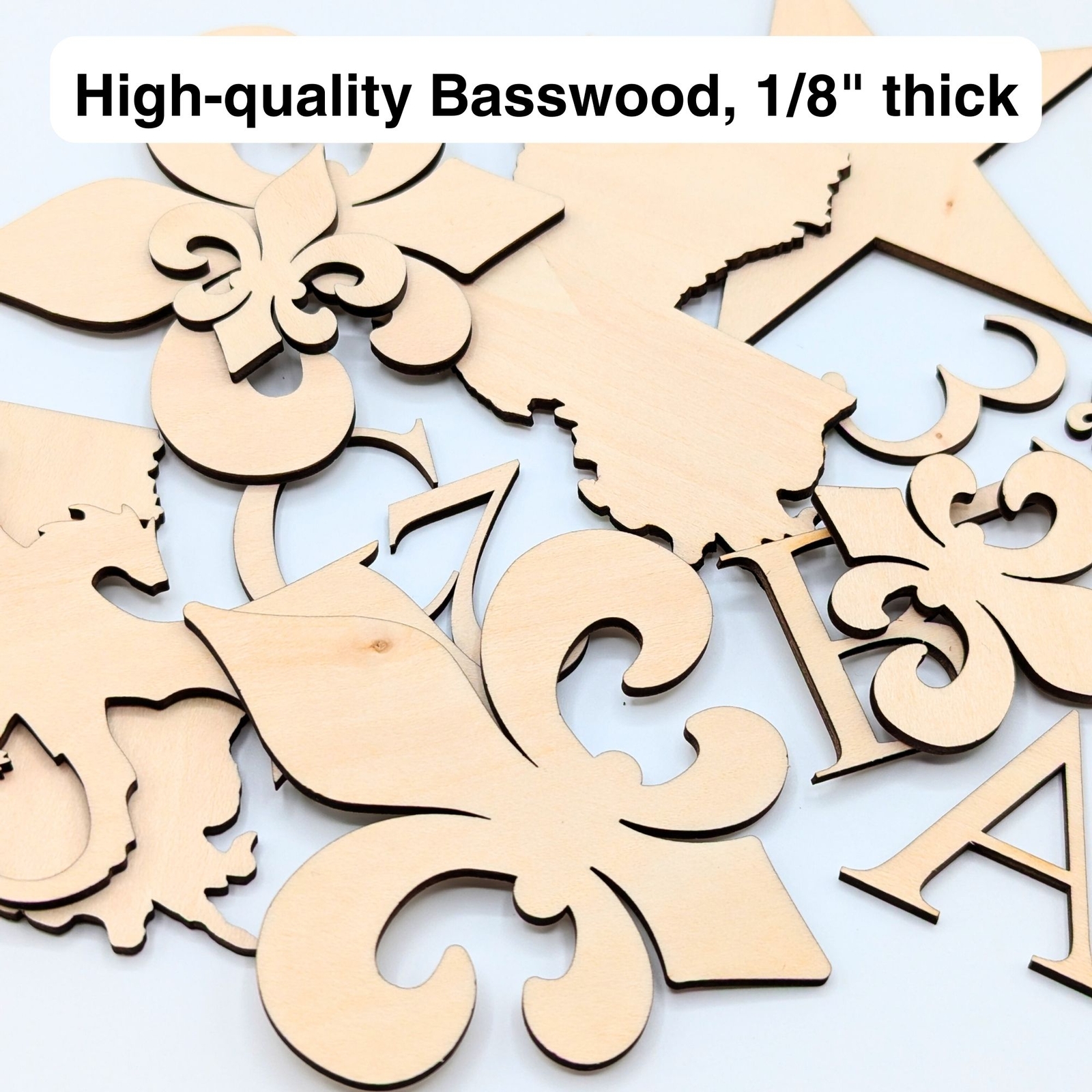 Hexagon Rounded Wood Cutout Unfinished Laser Cut Shape 3mm Craft DIY Up to 14″