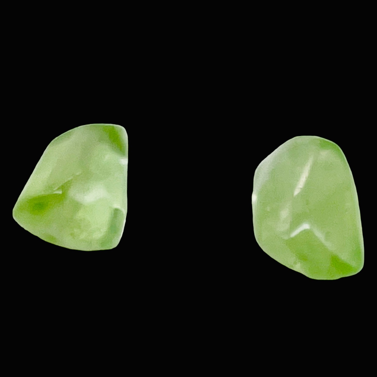 AAA Mint Green Peridot Nugget Pendant Beads | 8×5 to 10x10mm | 2 Beads |