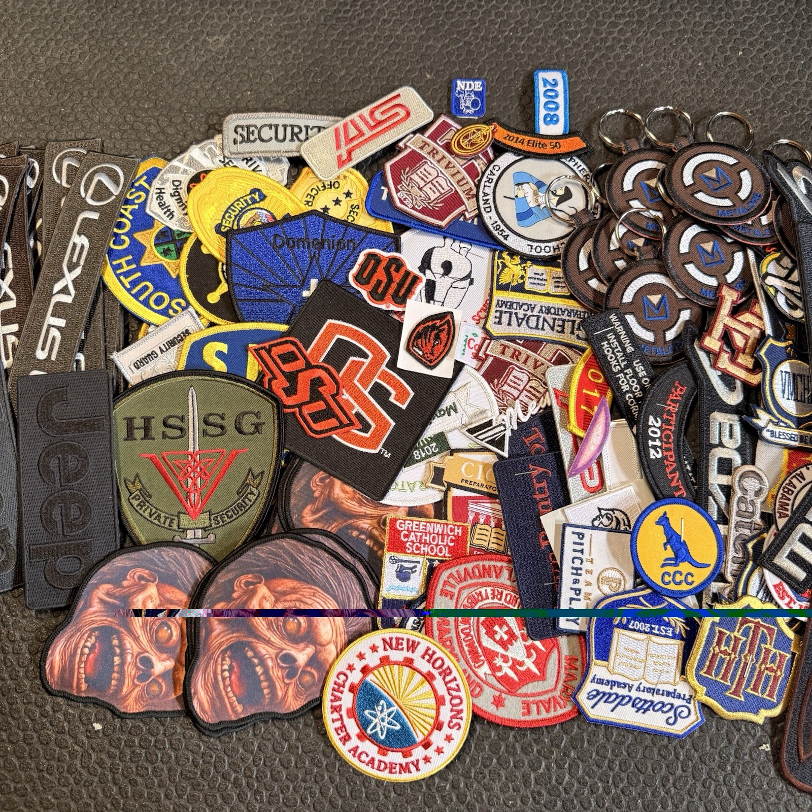 Bulk Patch Lot 130+ Mixed Embroidered Woven Automotive Sports College novelty