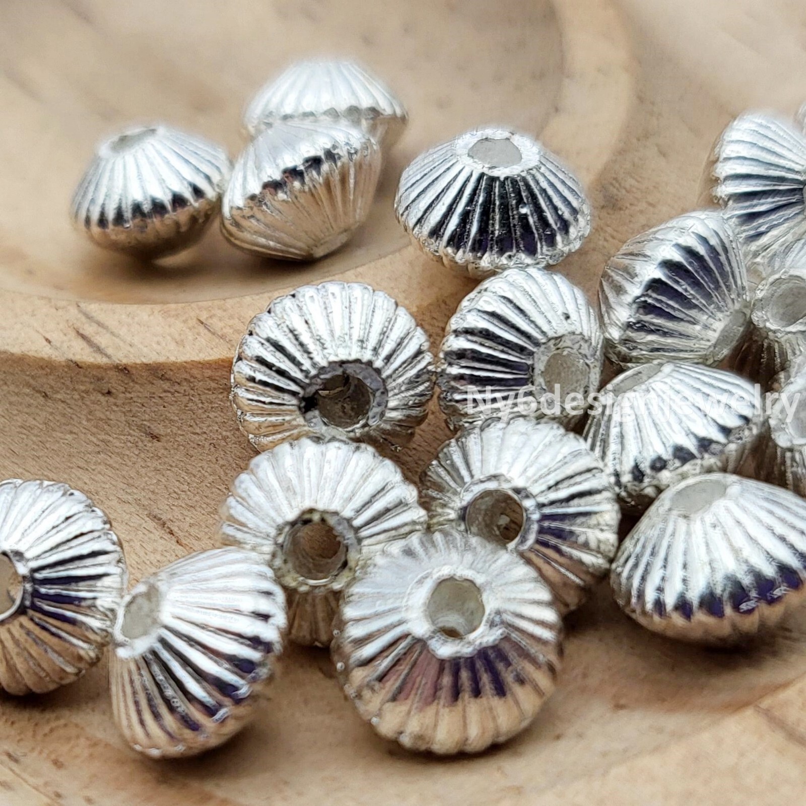 Bicone Spacer Beads 20pcs Copper Antique Brass Silver Gold Jewelry Finding 7mm