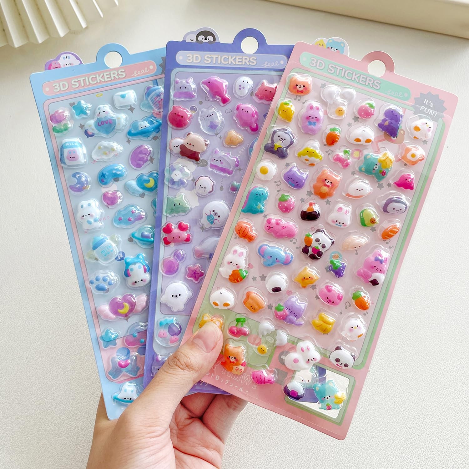 3D Puffy Stickers, 10 Sheets 500+ PCS Mini Kawaii Resin Decorative Stickers f…