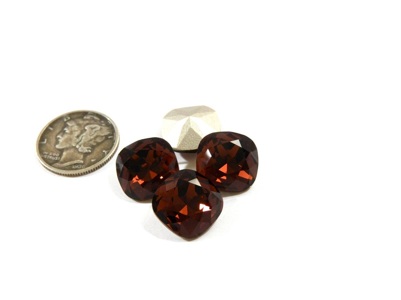 Burgundy F (12mm) Preciosa 4470 Cushion Cut Stone