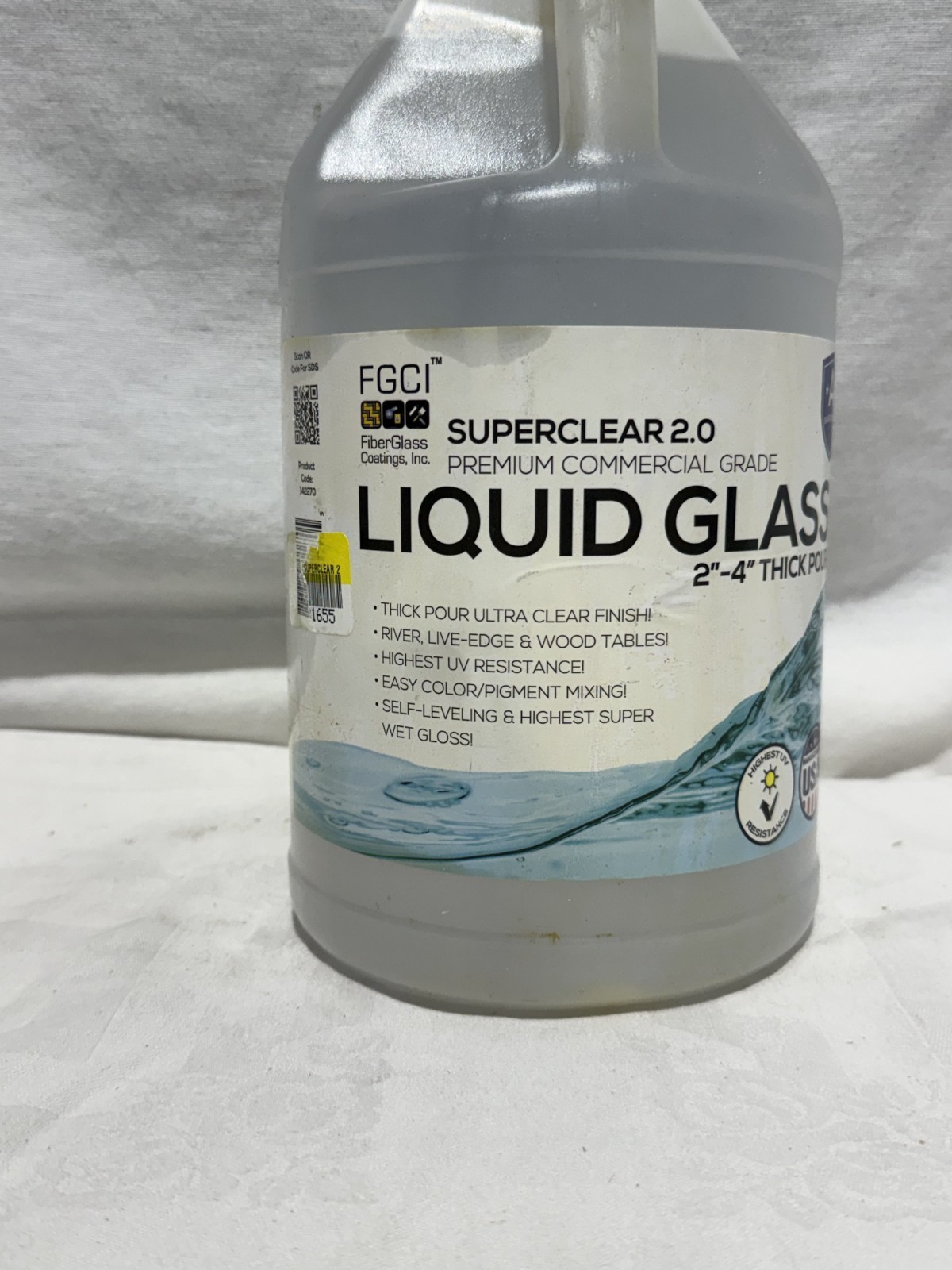 FGCI SuperClear 2.0 Part A Base Resin 1 Gallon Deep Pour Epoxy Clear Commercial
