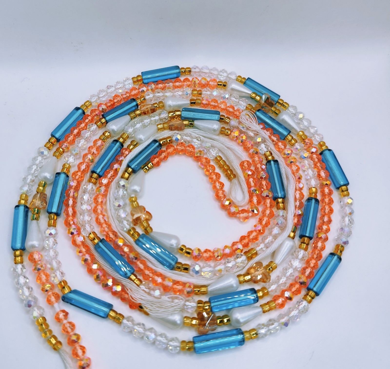 2 Bundles Strands Waistbead 45 Inches Women Adornment Body Jewelry For Daily Use