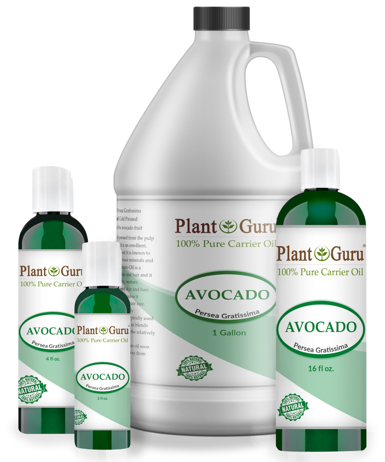 Avocado Oil Cold Pressed Refined 100% Pure For Hair, Skin 2 oz to 7.5 lbs Bulk
