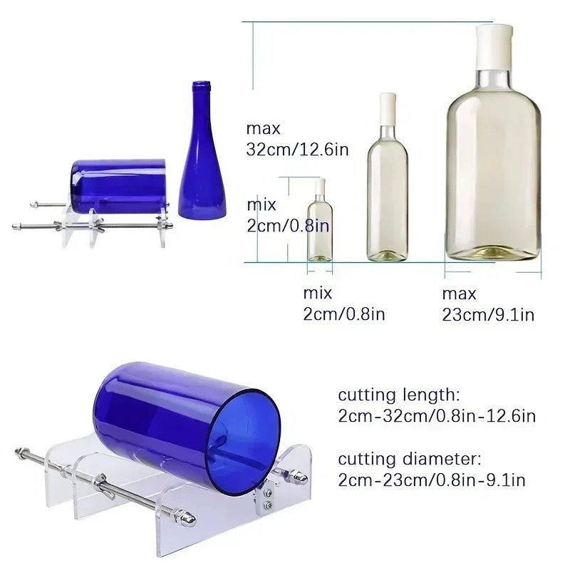 Glass Bottle Cutter Kit Beer Wine Jar DIY Cutting Machine Craft Recycle Tools US