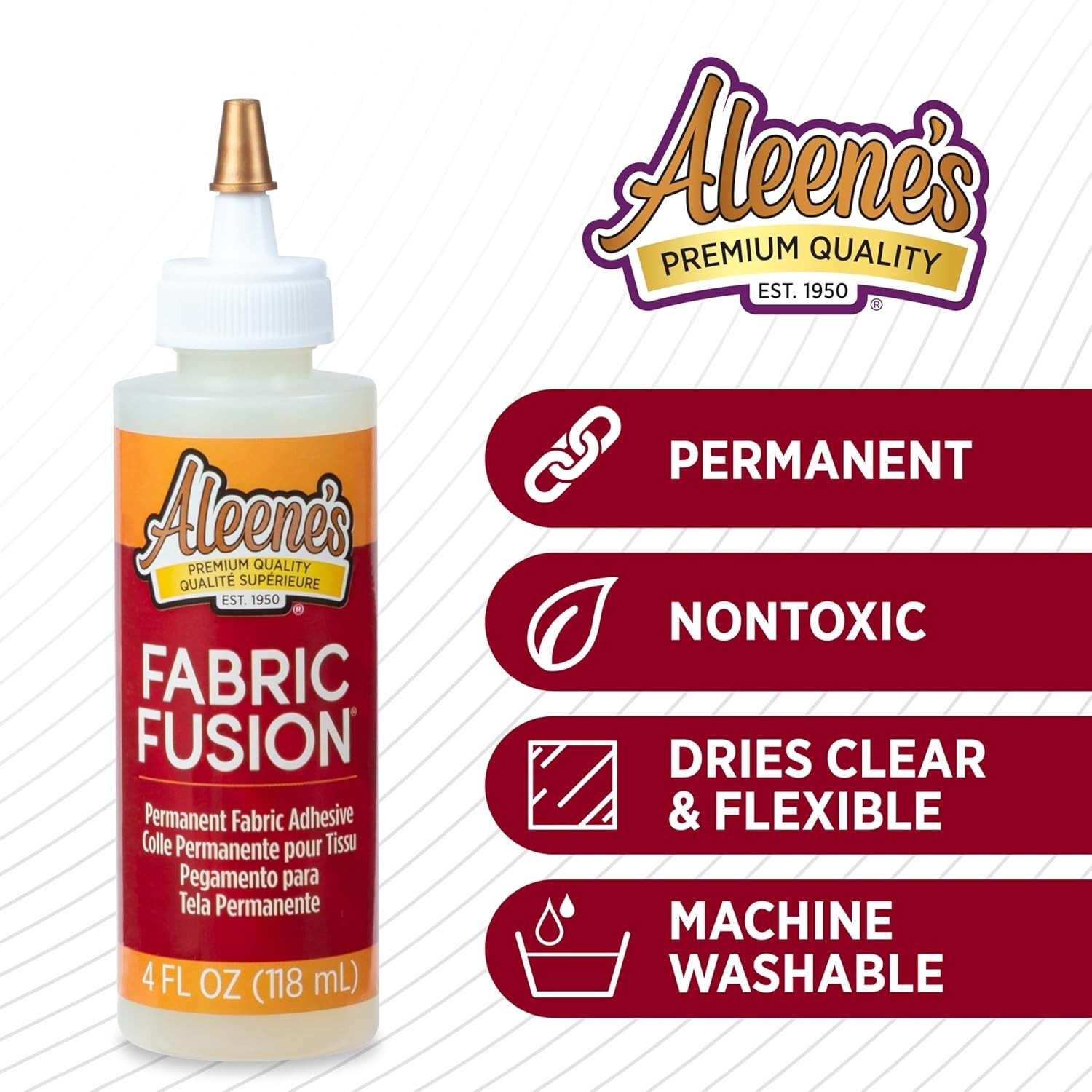 Aleene’s Fabric Fusion Permanent Fabric Adhesive Glue 4oz.
