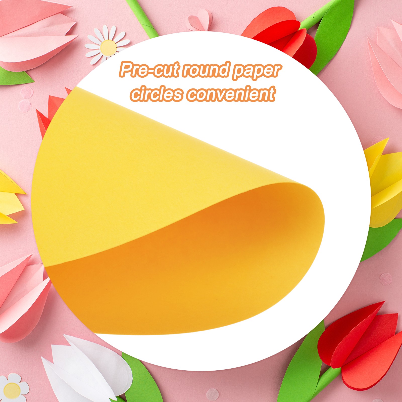 60 PCS Golden Yellow Color Circle Cutouts Paper 7 Inch Round Cutouts