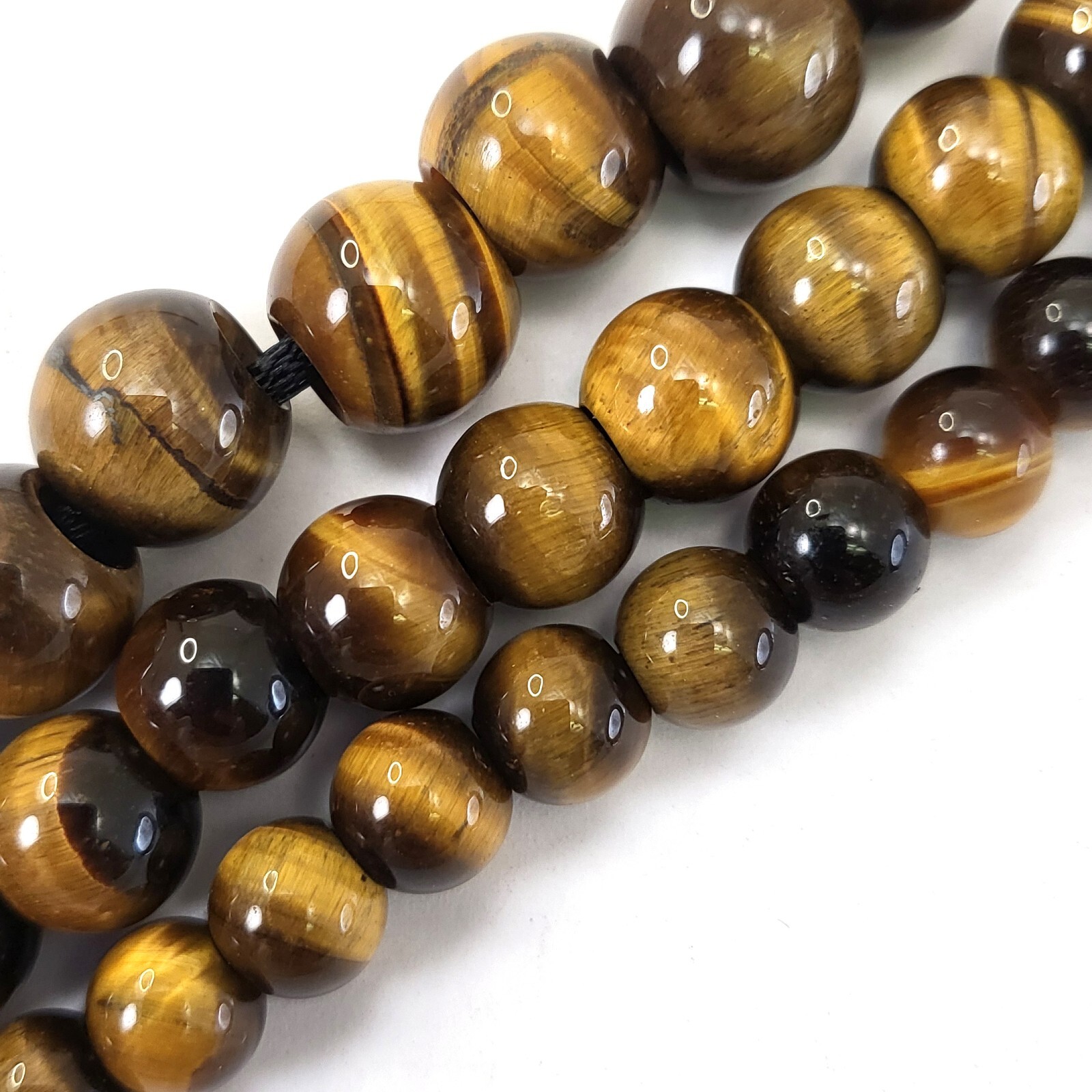 Natural Genuine Large Hole Loose Round Gemstone Stone Beads Big Hole Gem for DIY
