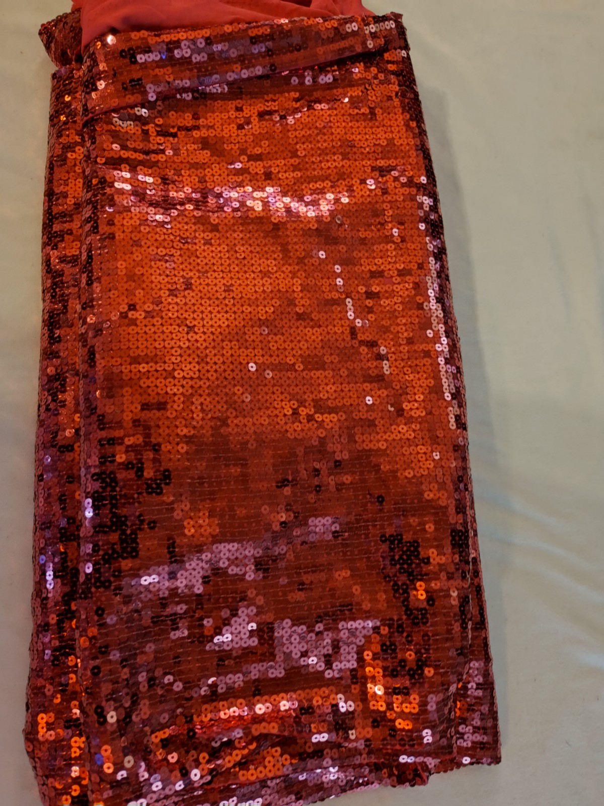 Hot Pink Sequin Fabric, Almost 3 Yards, Stretch Knit Backing, Costume, Dancewear
