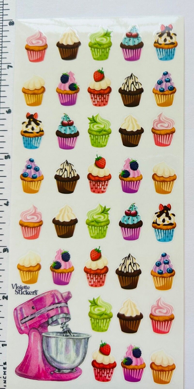 Violette Stickers Cupcake Fun Birthday Party Crafts Planner Supply Scrapbook