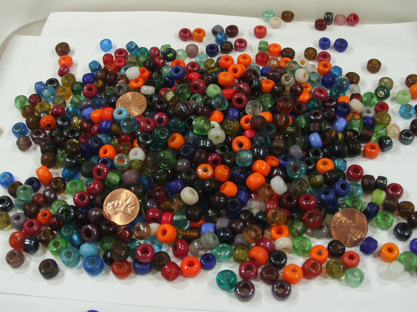 2 Pounds Assorted Color 6mm x 9mm Glass Pony Beads India Bulk Lot Sale (NBW-9)
