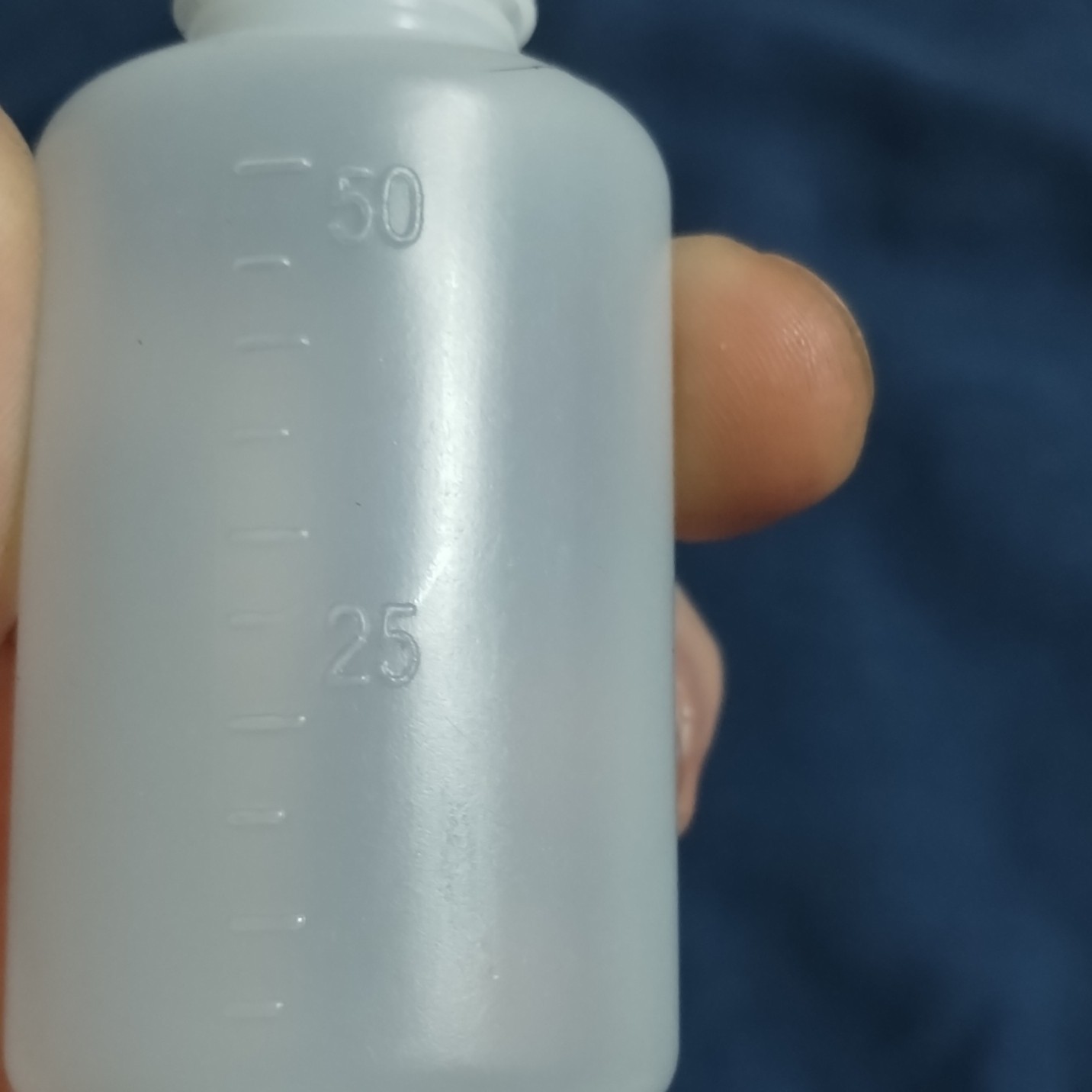 20 Clear 50ml Plastic Bottles with Screw Caps Graduated
